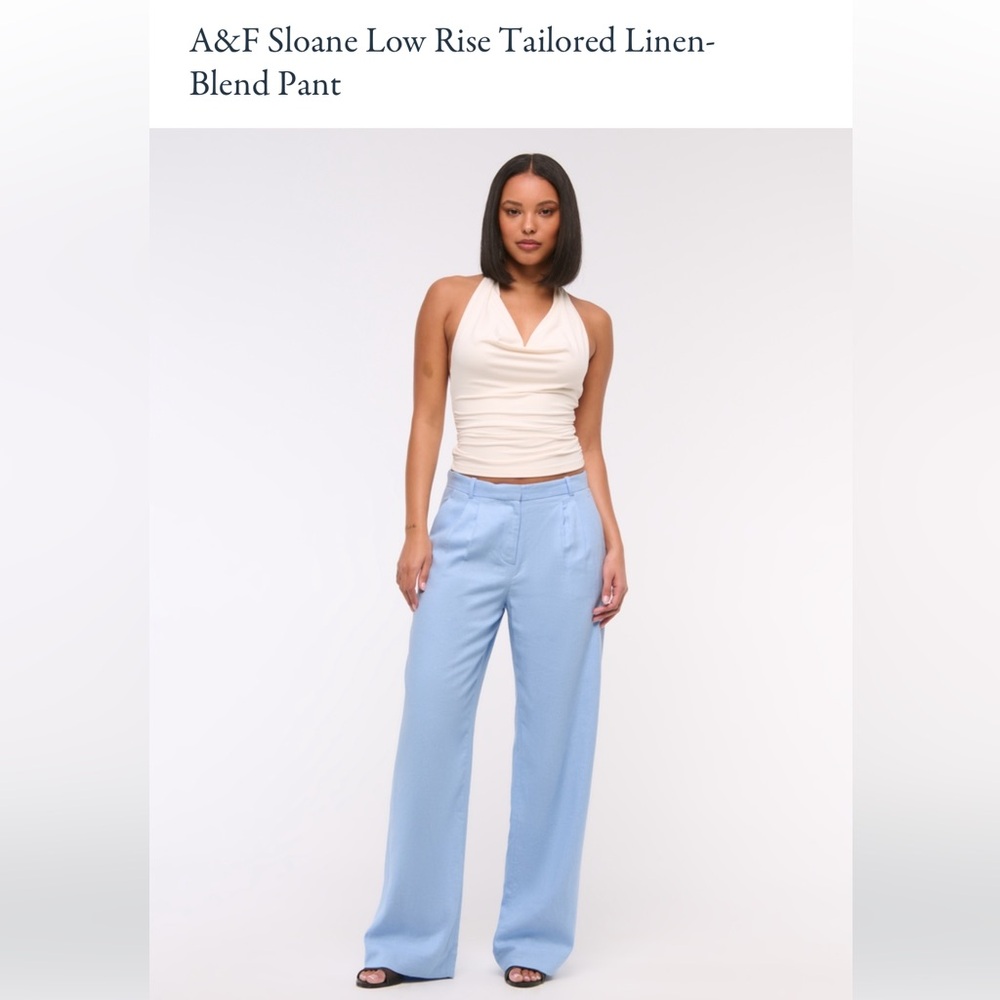 Abercrombie Sloan Wide Leg Linen Trousers
